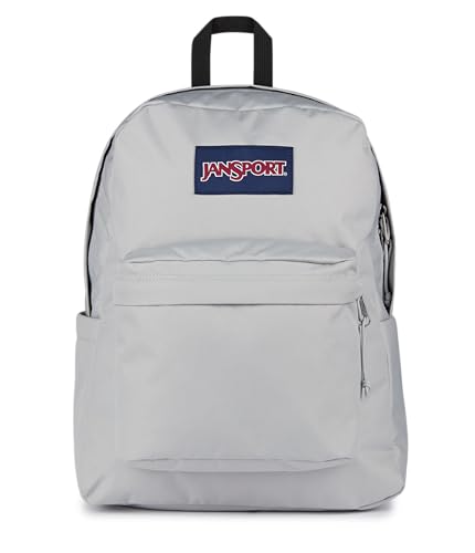 Image of JanSport SuperBreak Plus Backpack with Padded 15-inch Laptop Sleeve and Integrated Bottle Pocket - Spacious and Durable Daypack for Work and Travel - Grounded Grey