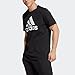 adidas Men's Essentials Single Jersey Big Logo T-Shirt, Black/White, Medium
