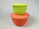 TUPPERWARE Junge Welle 2,5 L orange + 1,3 L Limette Schüssel Servierschale 7300