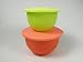 Produktbild TUPPERWARE Junge Welle 2,5 L orange + 1,3 L Limette Schüssel Servierschale 7300