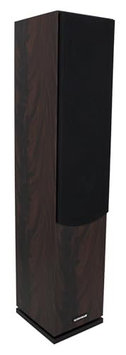 Image of Rockville Lux 654 Dark Wood Dual 6.5 inch 4-Ohm Home Audio Tower Speaker, Pair