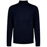 Midnight blue Hackett Lambswool Half Zip Sweater XL