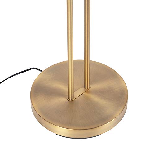 Qazqa led Modern Deckenfluter mit Lesearm, Stehleuchte, Stehlampe - Lexus - Bronze, inkl. 18W integrierter LED, 2700K, warmweiß, dimmbar, 2-flammig, 180cm, Ideal als Bürolampe und Schlafzimmerlampe