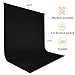Aimosen 10 x 7 FT Black Backdrop Background for Photography, High Density Polyester Fabric Pure Black Photo Backdrop Curtain Screen Collapsible Seamless for Photoshoot Portraits Party Video Studio