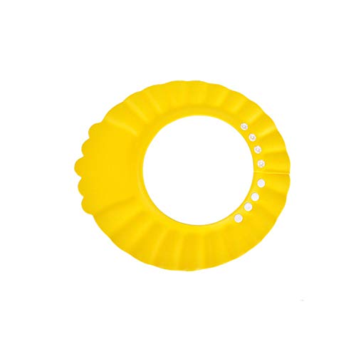 GYJ 3PCS bébé Bain visière Cap/Safe shampooing Chapeau  réglable Confortable Souple Souple serré étanche & E,Yellow