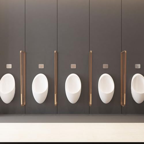 Divisor de protección de inodoro de vidrio satinado y diseño minimalista 8