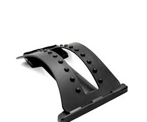 Birud® Magic Lumber Back Support | Back Stretcher For Spinal Pain Relief | 3 Level Resistance (Black)