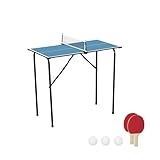 Mini Table de ping Pong Relaxdays, Pliable, d'intérieur, compacte, H x L x P : 76 x 88 x 48 cm, MDF et Acier, Verte