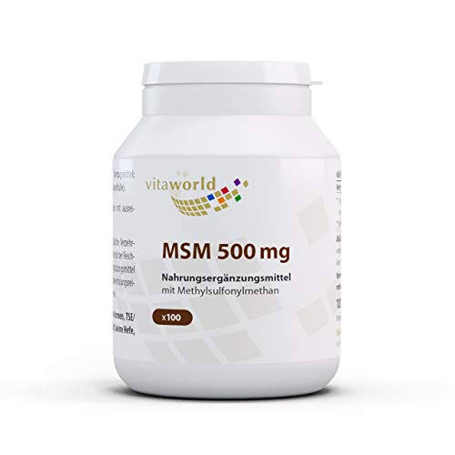 Vita World MSM 500mg 100 Capsule metilsulfonilmetano Made in Germany