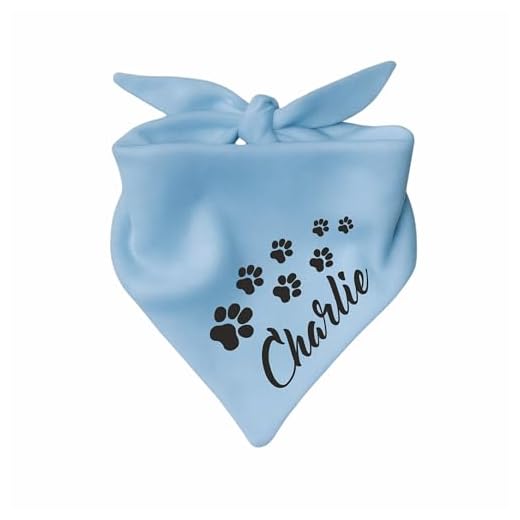 KLEINER FRATZ Hunde Dreiecks Halstuch (Fb: hellbau) (Gr. 1 (55 cm)) Name des Hundes