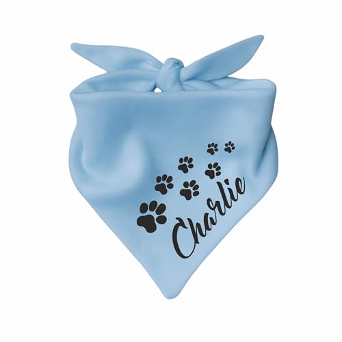 Hunde Dreiecks Halstuch (Fb: hellbau) (Gr. 1 (55 cm)) Name des Hundes