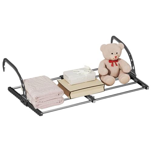 Estantería de cama en dormitorio, plegable, organizador ajustable con estante extensible para balcón, hogar, habitación de los niños, apartamento, cuna o moisés, almacenamiento multifuncional f