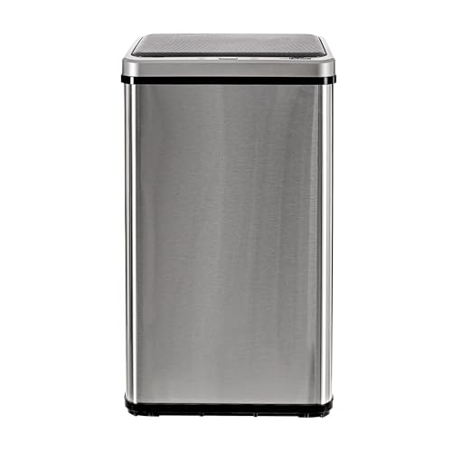 Well Home MOBILIARIO & DECORACIÓN Cubo de Basura Inteligente SIN Patas con Apertura automática y Contacto Manual de 50L, 35,5x26x H.56cm, Gris. - imagen 4