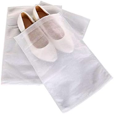 Miniatura 3 de 10 Uds blanco portátil zapatos bolsa de viaje bolsa de almacenamiento cordón bolsas de polvo tela no tejida, Blanco