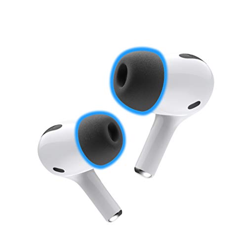 Foam Masters Memory Foam Ear Tips for AirPods Pro | Comfortable | Secure | Better Noise Cancellation | Version 3.0 Replacement Buds (Small - 3 Pairs, Black)