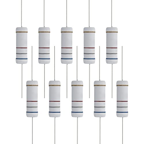 FOCMKEAS 10 PCS 680 Ohm Resistor Axial Lead, 5W Metal Oxide Film Resistor