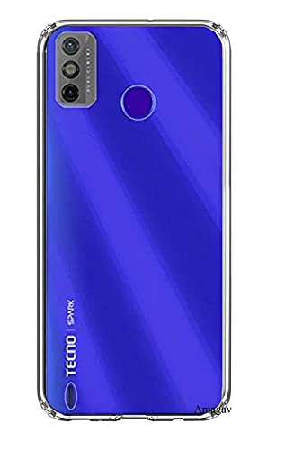 Image of COVERBLACK Rubber Silicone Back Cover for Tecno Spark Go 2021 - KE5 - Transparent