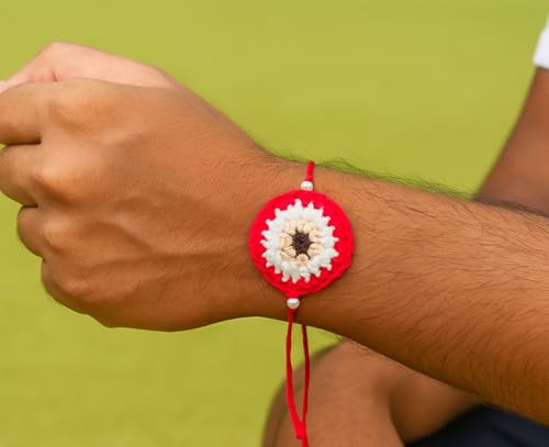 Image of Handmade Crochet Rakhis for Brothers - 100% Pure Cotton /Wool