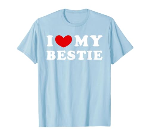 I Love My Bestie, I Heart My Bestie T-Shirt, Men, Baby Blue, Medium