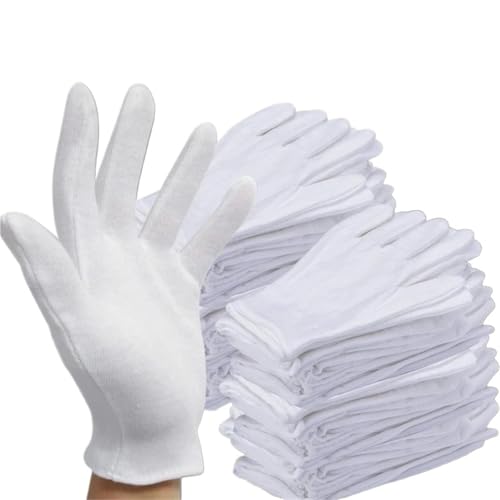 Guantes blancos para conductores y camareros ideales para ceremonias o desfiles