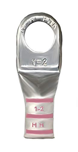 Bay Marine Supply Power Lugs 1-2 AWG 3/8" (10 Pack) Heavy Duty Tinned Copper Cable Ring Terminals by FTZ 91747