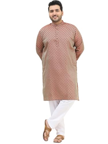 Kurta homme soie jacquard ensemble pyjama blanc cassé traditionnel