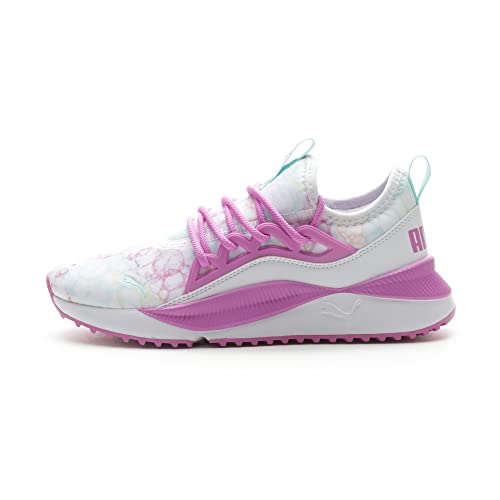 PUMA PUMA Pacer Future Allure Sneaker, White-Electric Orchid-Island Paradise, 7 US Unisex Big Kid