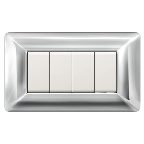 Plaques 4 places compatibles BTicino Matix pour supports de fixation - 3