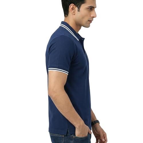 Image of Hangout Hub Hybrid Men's Polycotton Polo T-Shirt | Solid Finish | 260 GSM Premium Fabric | Half Sleeve Collared Neck | Regular Fit | Casual & Office Wear | Set of 1, 2 & 3