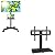 PERLESMITH Mobile TV Stand & Swivel Universal TV Stand PSTVMC06&PSTVS02