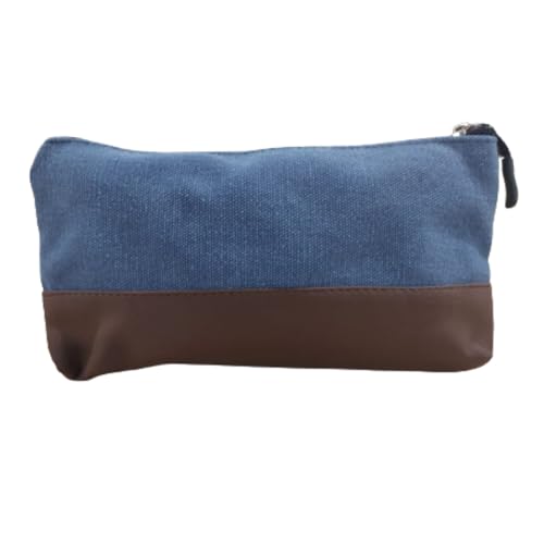 Estojo Escolar De Lápis Necessaire Viagem Jeans Azul