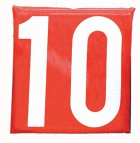 Martin Sports Football Sideline Marker, White on Red