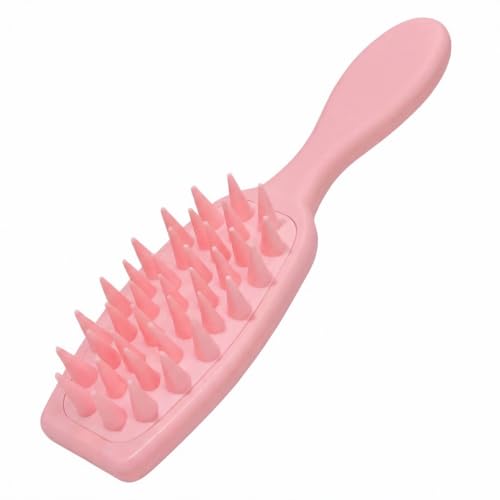 Tyxzle Extra Long Handle Shampoo Brush - Scalp Massager for Hair Washing & Exfoliation, Gentle Hair Care Tool for Men/Women/Kids, Relieves Itching, Dandruff & Stimulates Circulation (Pink)