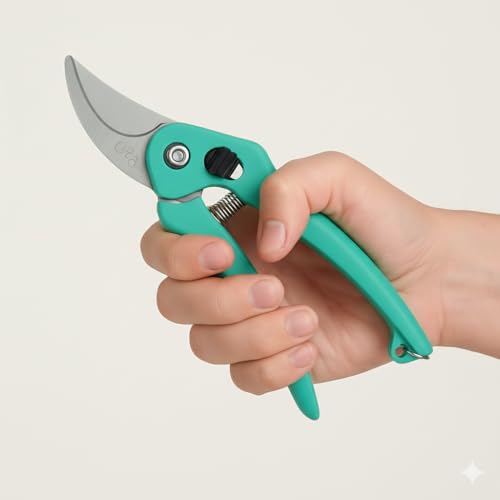 Image of Hand Pruner Cutter - 1 Piece (Green Colour) | Heavy Duty Gardening Tools Grass Cutter, Plant Cutter for Home Garden, Wood Branch Trimmer, Garden Tools Accessories (Steel Blades, Assorted)