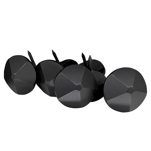 Sidco Supply 50 Pack - 1.25 Inch Iron Clavos - Decorative Nails - Black - Upholstery Tacks - Clavos - Pyramid - Antique Rustic Accent for Wood, Decorative Door Studs, Farm Barn Door, Furniture Nails