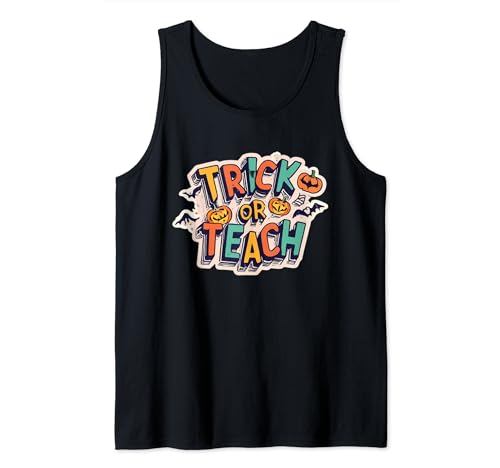 Trick Or Teach Cute Halloween Teacher Hombres Mujeres Camiseta sin Mangas