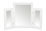 Reflex Sales & Marketing Ltd. Large Self Standing Dressing Table Mirror with Mirrored Wings - White
