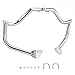 TQROBN Motorcycle Highway Bar Engine Guard Crash Bar for Harley Davidson Dyna Street Bob/Low Rider/Wide Glide/Fat Bob/Super Glide Custom/Switchback 2006-2017 (Chrome)