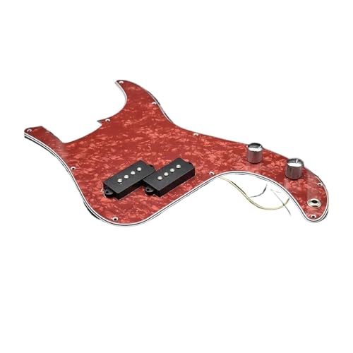 Micro pré-câblé guitare avec plaque triple couche perle rouge et accessoires complets