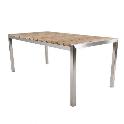 Jan Kurtz Gartentisch Luxury | Mit Tischplatte aus Teakholz und Gestell aus Edelstahl | 180 x 77 x 90 cm - 4251040682237 Jan Kurtz Gartentisch Luxury | Mit Tischplatte aus Teakholz und Gestell aus Edelstahl | 180 x 77 x 90 cm