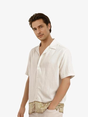 Image of Rare Rabbit Boxy fit Decorative Print Shirt