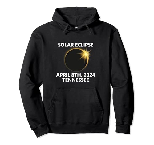 Tennessee 2024 Eclipse solar total 8 de abril Ciudad Ciudad Estado Sudadera con Capucha