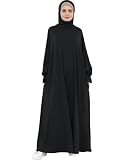 Zofocy Festliche Gebetsabaya mit Kapuze und Seitentaschen Praktische Frauen-Robe für muslimische Festtagszeremonien