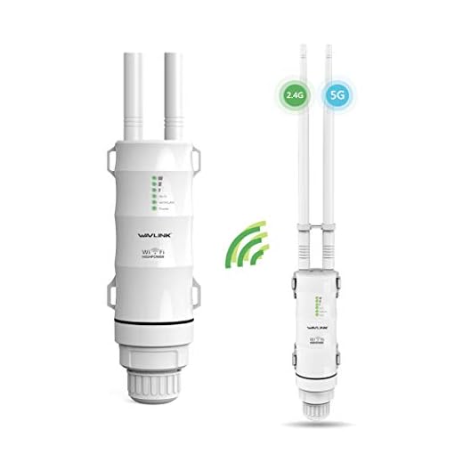GALAWAY WiFi Range Extender Dual Band 2.4G + 5G 600Mbps WiFi Extender Range Repeater Internet Signal Booster Amplifier in PoE & 2 Antennas Used for Outdoor WiFi Coverage