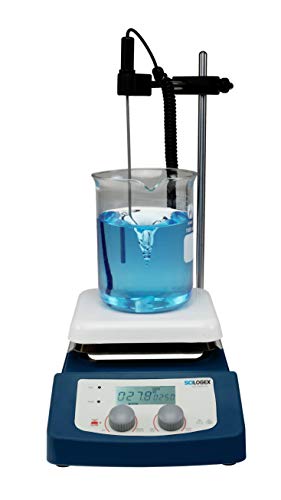 Scilogex Sci380Hs-Pro 5.5 X 5.5 In. Square-Top Digital Magnetic Hotplate Stirrer W/Sensor And Stand, Ceramic Coated Hot Plate, 380C Max Temperature #TOP1