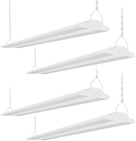 4-Pack 300W LED Linear Shop Lights, 45000LM Led High Bay Lights 5...