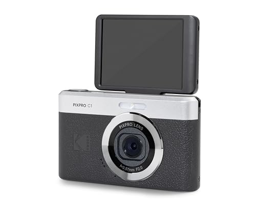 Image of KODAK Pixpro C1 - Ultra-Compact Digital Camera | 13MP BSI CMOS, 4X Zoom, 2.8 inch LCD Screen, LED Flash, Built-in Battery - Black
