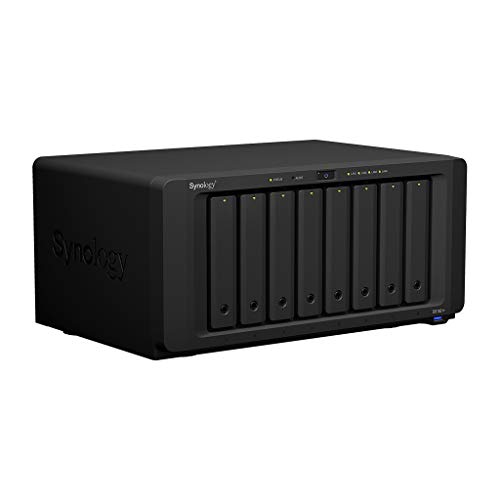 Image of Synology DiskStation DS1821+ NAS Server with Ryzen 2.2GHz CPU, 32GB Memory, 80TB HDD Storage, 1TB M.2 NVMe SSD, 4 x 1GbE LAN Ports, DSM Operating System