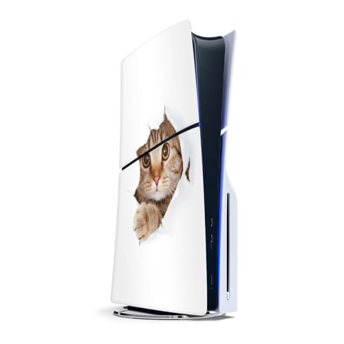 Sticker PS5 Slim Disc animaux anti-rayures motif chat domestique