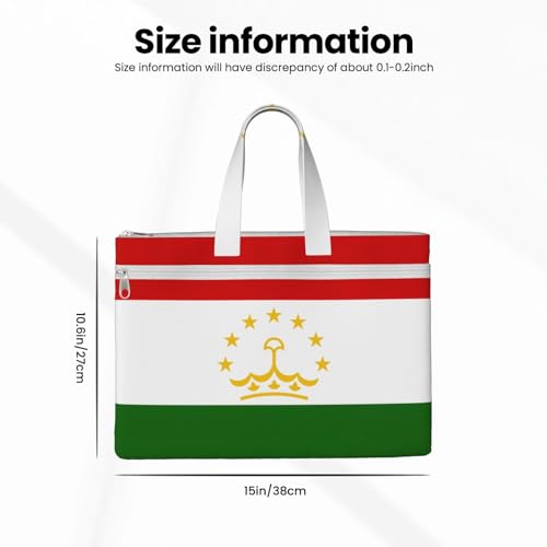 Flag Of Tajikistan Canvas Document Bag Briefcase For Professionals And Executives4